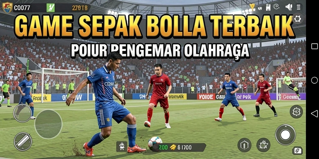 Tampilan gameplay C0077 yang menegangkan di lapangan sepak bola.