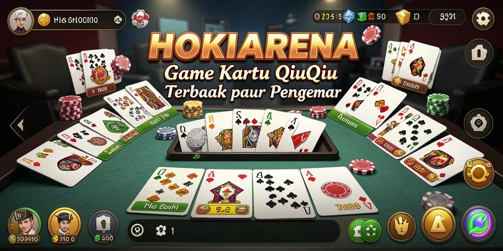 Gameplay seru HOKIARENA dengan kartu QiuQiu.