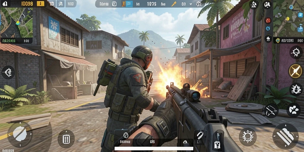 Tampilan gameplay yang mendebarkan dari ID098 dengan aksi penuh adrenalin.