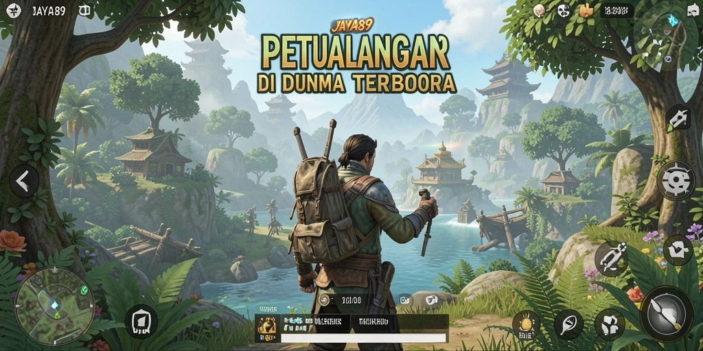 Screenshot gameplay JAYA89 menampilkan suasana eksplorasi dalam dunia terbuka.