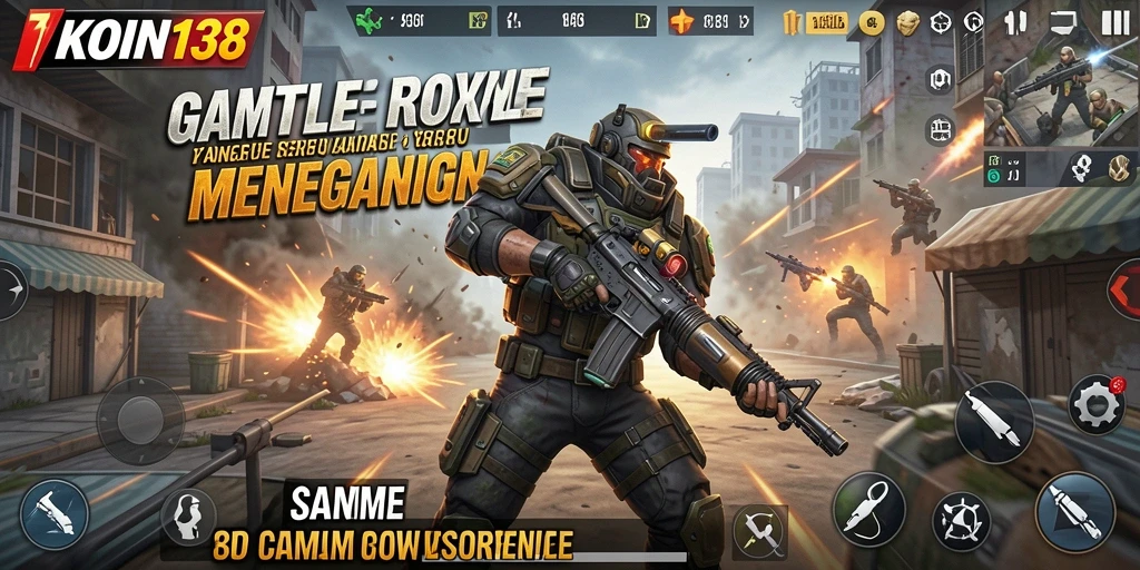 Gameplay seru KOIN138 dalam pertempuran Battle Royale.