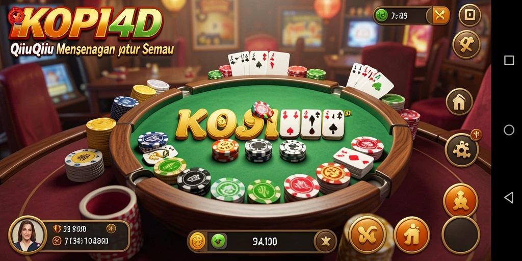 Gameplay seru KOPI4D dalam permainan QiuQiu.