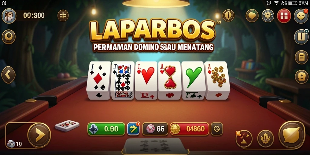 Tampilan gameplay mendebarkan LAPARBOS dengan Domino yang seru.