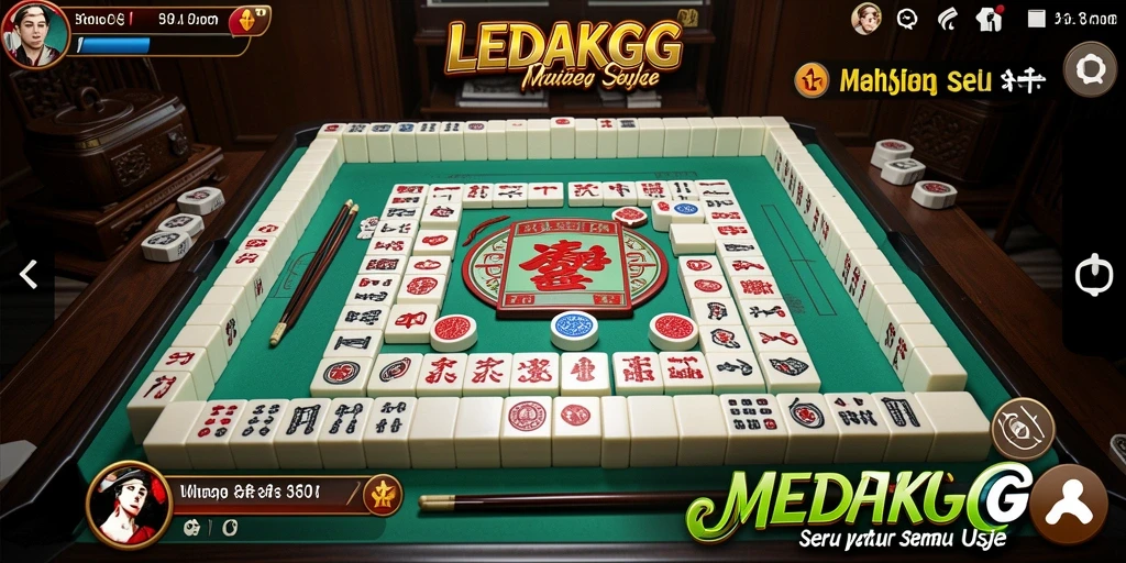 Tampilan gameplay Mahjong yang menarik dan interaktif.