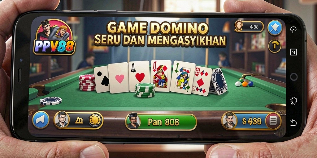 Screenshot gameplay PPV88 yang menunjukkan aksi seru permainan Domino.