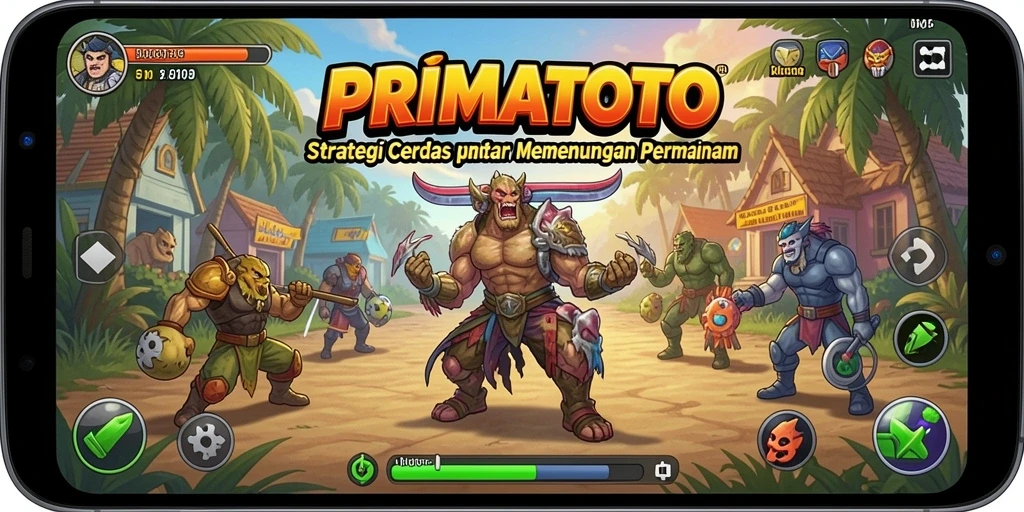 Tampilan gameplay menarik dari PRIMATOTO dengan strategi yang mendalam.