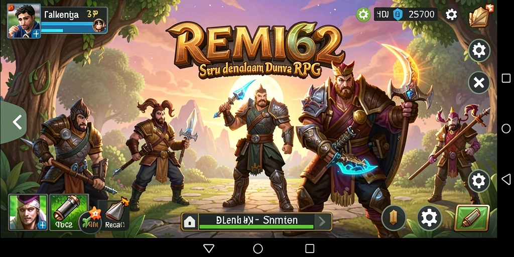 Tampilan gameplay seru dari REMI62 dalam dunia RPG.