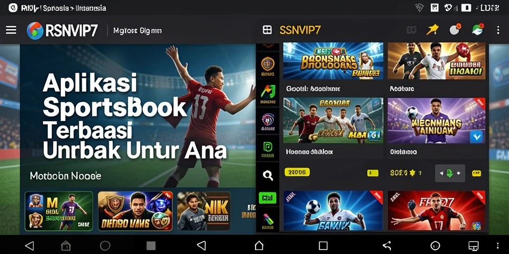 Tampilan permainan Sportsbook yang menarik dan interaktif.