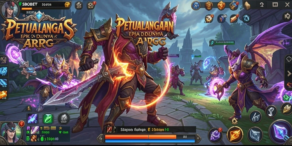 Tampilan in-game SBOBET yang menampilkan aksi petualangan ARPG.