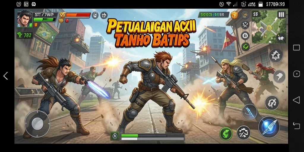 Tampilan gameplay ST789 dengan aksi seru dan karakter dinamis.
