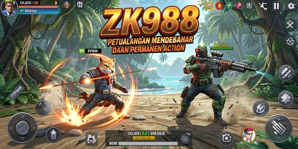 Screenshot gameplay ZK988 menampilkan aksi mendebarkan dan visual yang menakjubkan.